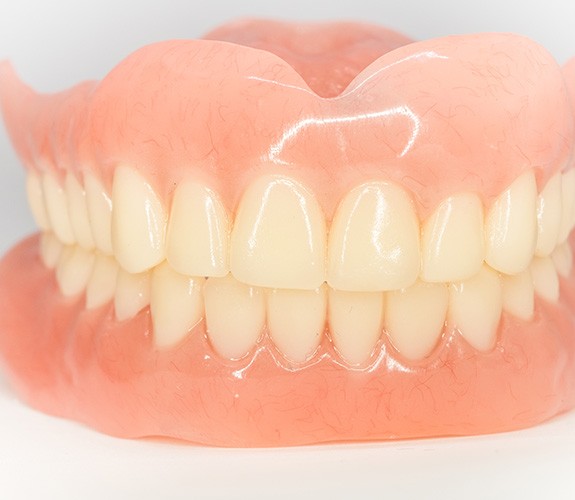 A full set of dentures